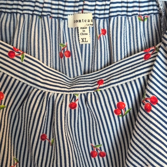 Monteau Striped Cherry-Print Top - Picture 5 of 6